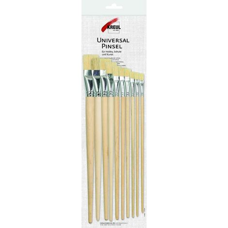Kreul Universalpinsel Borste flach 10er Set Pinsel