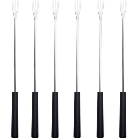 Set mit 6 Käsefonduegabeln (schwarz) (1/5)