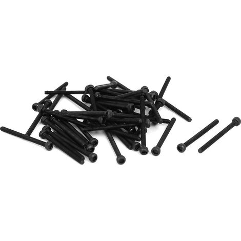 50pcs Vis à Tête Fraisée Plate à Six Pans Creux Vis à Douille Hexagonale Boulon M1.6x20mm Métal Classe 10.9 Filétage complet (1/2)