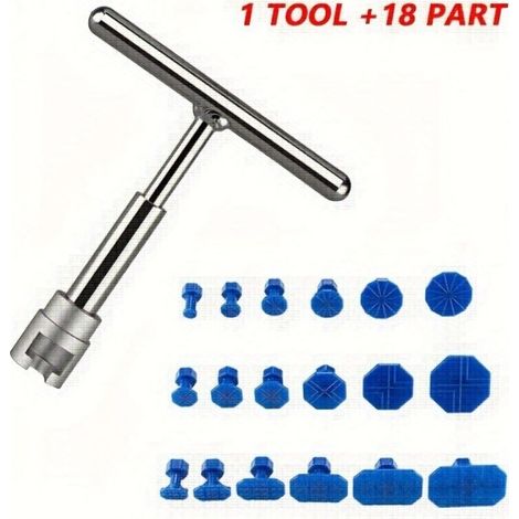 Kit de réparation de bosses manuel de 19 pièces pour carrosserie de voiture, réparation de garage (1/5)