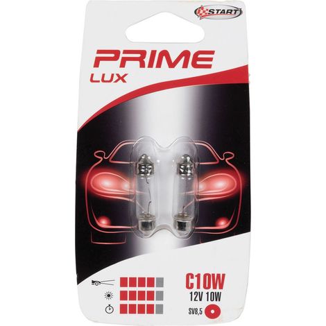 C10W coppia di lampadine per luci auto siluro 12V 10W attacco SV8,5 (1/3)