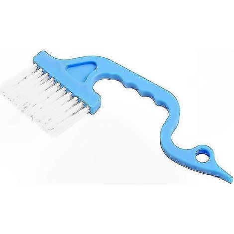 Brosse de nettoyage unique pour joints, salle de bain, cuisine, douche, rails de fenêtre, rainures et interstices (Bleu ciel) (1/2)