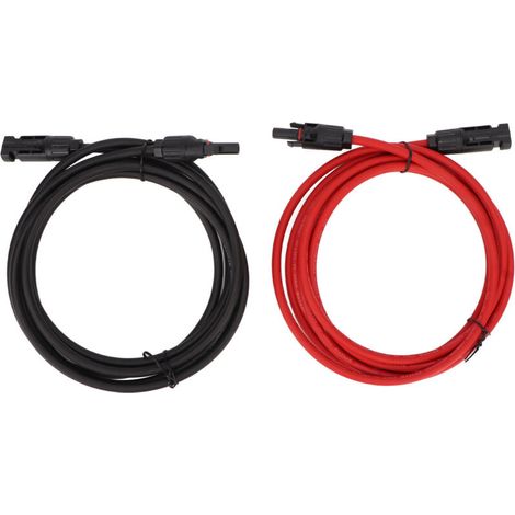 Câble d'extension solaire 6mm² pour panneaux photovoltaïques, adaptateur fil cuivre isolé PPE pour système RV PV, longueur 10 mètres (1/5)