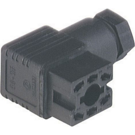Prise femelle avec presse-étoupe PG 7 et contacts à souder Hirschmann GO 60 WF 932 448-100-1 noir Pô