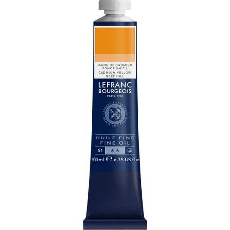 Peinture à l'huile - Fine - Jaune de cadmium foncé imitation - 696 - Lefranc Bourgeois - 200ml (1/2)