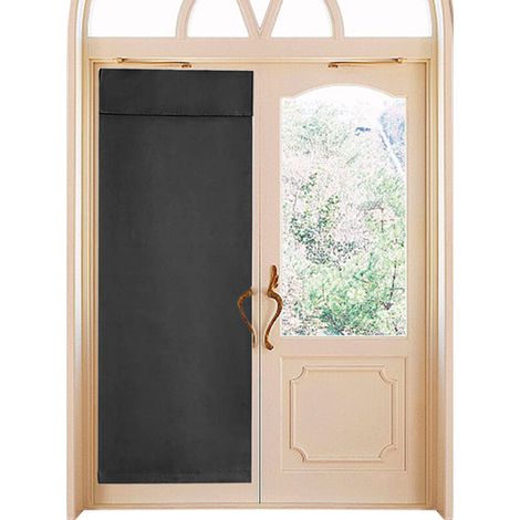Selbstklebende Verdunkelungsvorhänge ohne Bohren, mit Befestigungsstreifen und Wärmedämmsystem, für Glastüren und -fenster.