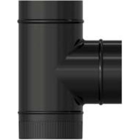 Poêle TE vitrifié noir 120 mm