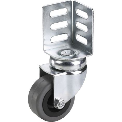 DÖRNER + HELMER Lenkrolle Gummi 50 mm 40 kg Winkelblech (1/2)