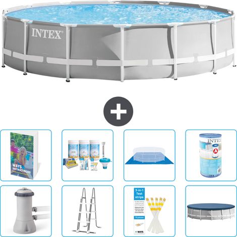 Intex Piscina Prism Frame Rotonda - 427x107 cm - 9-pezzi  S556 (1/4)