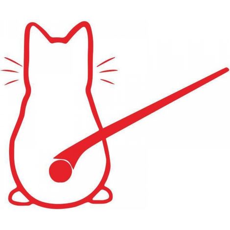 Mignon Kitty Chat Voiture Essuie-Glace Art Autocollant Décor BAnimal Chat Murale Art Décalque De Voiture Fenêtre Loptop Décoration Rouge 2133cm (1/3)