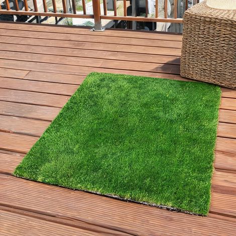 Tapis de sol en gazon artificiel pour terrasse et jardin 2 x 2 m (1/5)
