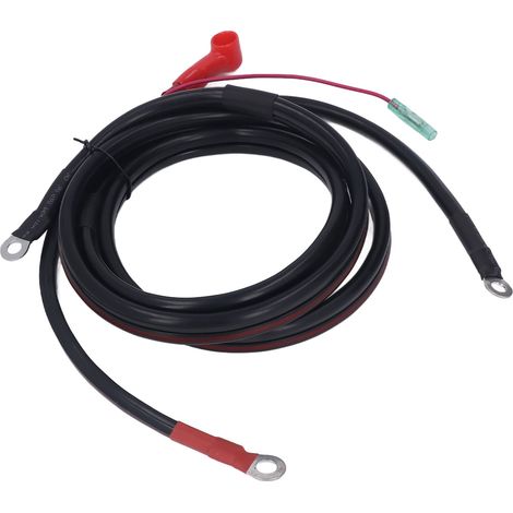 Câble de batterie noir 2 m en cuivre pur, câble de remplacement pour moteur hors-bord Parsun Powertec 15-85 CV (1/5)