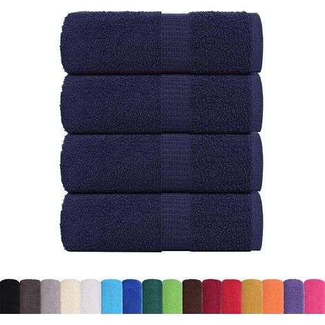 Serviettes de toilette FROGN 4 pièces Bleu marine 30x30 cm 360 g/m²