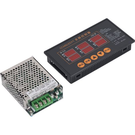 PWM-Gleichstrommotor-Drehzahlregler, leistungsstarker digitaler Drehzahlregler mit 6-Wege-Motorsteuerung, 12 V–80 V (1/5)