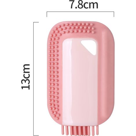 Lot de 2 raclettes pour miroirs de salle de bain, balais à glace et brosses de nettoyage pour vitres, voitures, douches, plans de travail et éviers de cuisine (rose). (1/4)
