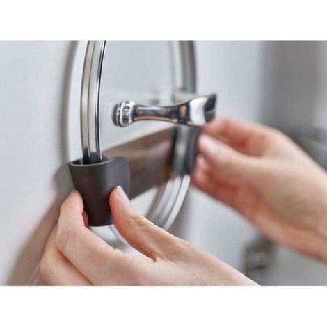 Porte-Couvercles - Pour Couvercles De Casseroles 24 À 90 Mm - Fixation Sur Porte Ou Tiroir - 4 Pièces (1/4)
