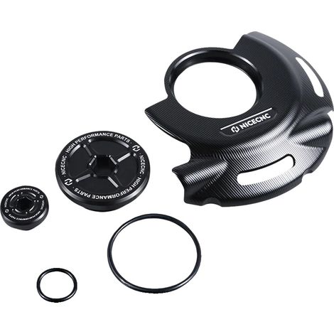 Cárter, aluminio anodizado, mecanizado CNC de precisión, negro. (1/2)