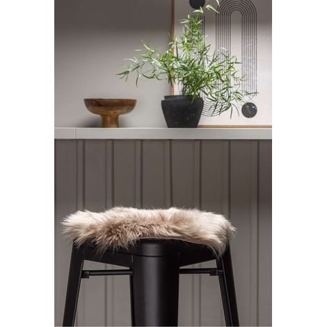 Katy fourrure synthétique  Ø34cm marron. (1/4)