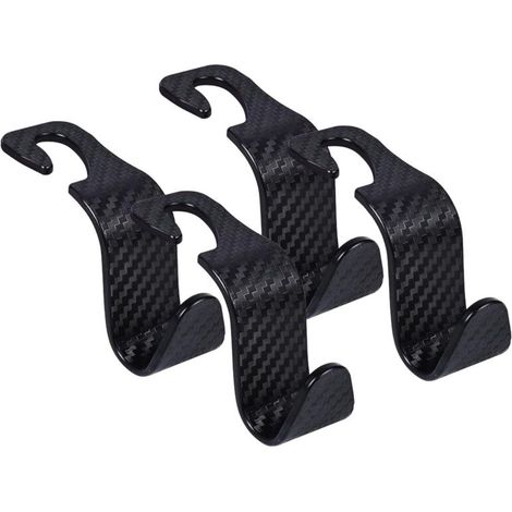 Crochet Appui-tete Voiture - Rotation 360 Degres - Charge Max 25 Kg - Pour Barre Diametre 8-14 Mm - Lot De 4 (1/5)
