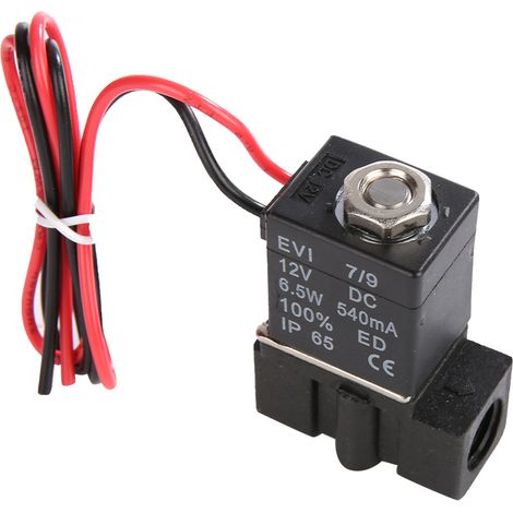 2-Wege-Magnetventil aus Kunststoff, 1/8" NPT, normalerweise geschlossen, DC12V, 12 Volt, NC, für Luft und Wasser (1/5)