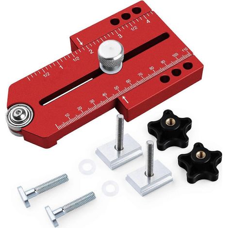 Verlängerte, dünne Längsschnittvorrichtung aus Aluminiumlegierung, metrisch/Zoll-Holzbearbeitungsführungsvorrichtung für Tischkreissäge, Oberfräse