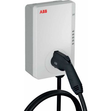 ABB – Borne de recharge pour voitures électriques 7 kW monophasé 32A – Câble de 5 m – RFID – 6AGC082155 (1/4)