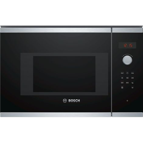 Bosch – Micro-ondes encastrable 20L 800W – Commandes sensitives – Dimensions 38.2 x 59.4 x 31.7 cm – Inox