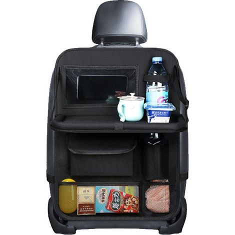Sac De Rangement Voiture - Protection Siege Auto Etanche Avec Plateau Pliable - Pour Enfants - 65 X 42 Cm - 1 Pièce