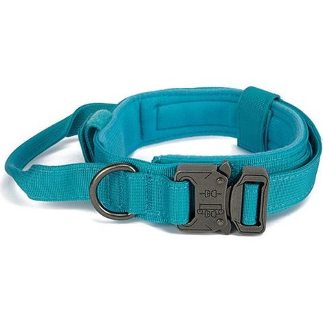 Collier tactique pour chiens de taille moyenne, colliers robustes avec poignée et métal (1/4)
