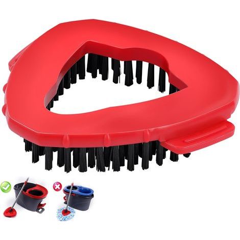 Brush Head, Compatible with Vileda O-Ceda, Stiff PP Bristles, Triangular Design, For Bathroom Kitchen (1/5)