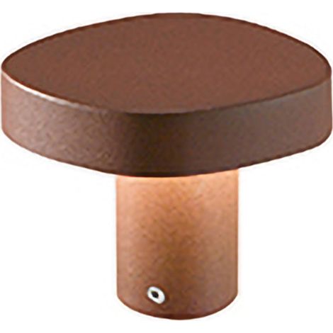 Zafferano Ciottolo - Borne Led D'Extérieur Ip54 7W 3000K Design Moderne En Aluminium Pour Jardins Et Allées - 10 Cm Corten (1/2)