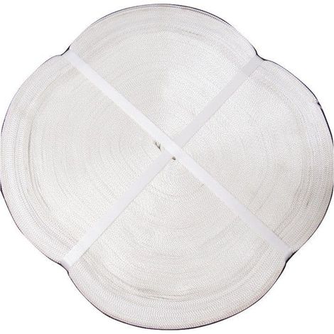 100M Coil of White 25MM x 1200KG Polyester Lashing Webbing - 100 Metre Straps Tie Down Belt Ratchet