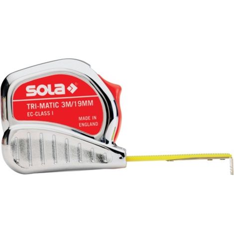 Sola 50023201 Tri-Matic - Cinta métrica (acero, 3 m) (1/4)