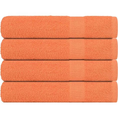 vidaXL Toallas de sauna FROGN 4 uds naranja 80x200 cm 360 g/m²