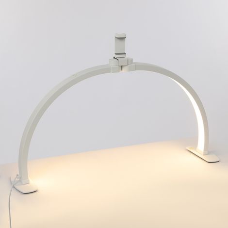 38W Halbmond Lampe für Nagel Schreibtisch geführte Nagel Schreibtisch Lampe Weiß