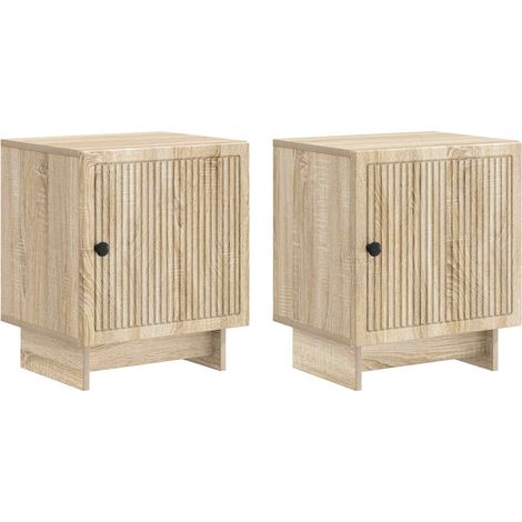 Maison Exclusive - Armadio da Notte 2 pz Rovere Sonoma 43 x 34,5 x 50 cm (1/5)
