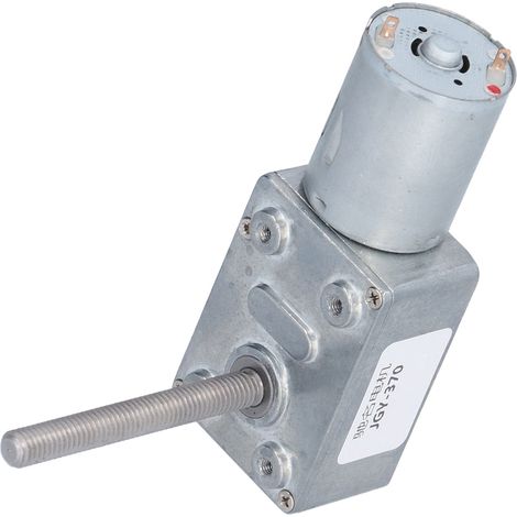 Moteur à engrenage à vis sans fin JGY-370 24V CC, couple élevé, auto-bloquant, réducteur à turbine pour maquettes DIY, 30 tr/min (1/5)