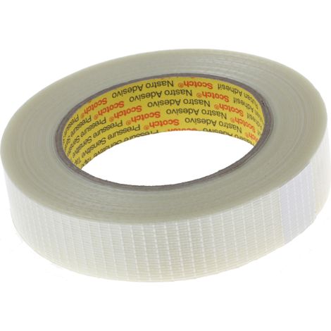 FP – Ruban adhésif à filament transparent 50 m x 25 mm – Support BOPP renforcé – Résistance à la déchirure 2627 N/10 mm – Pour emballage cartons haute résistance - MM 1 PC