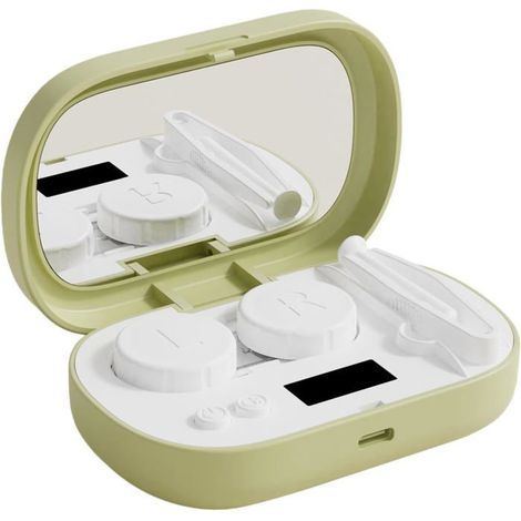 Nettoyeur de lentilles de contact ultrasonique rechargeable avec 5 modes, affichage LED et étui de rangement quotidien (1/5)