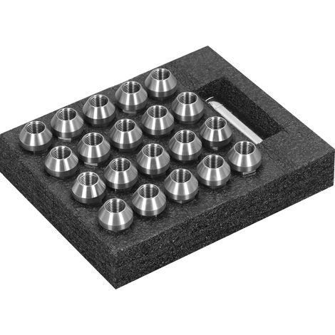 M14x1,5 Radmuttern aus Edelstahl T304, 50 mm hoch, 20er-Packung, korrosionsbeständig, mit Sicherheitsverriegelung (1/5)