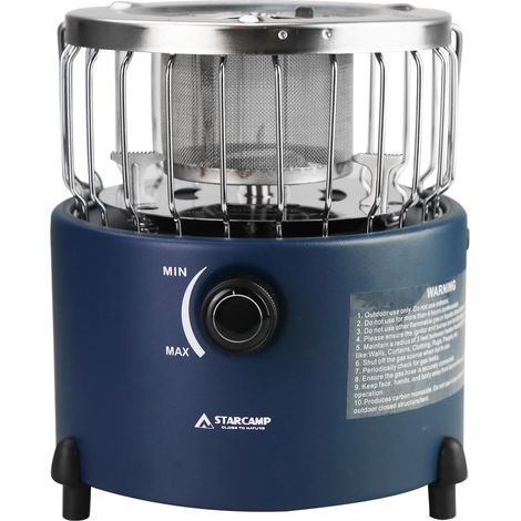 Réchaud et chauffage à gaz portable StarCamp pour le camping en extérieur 2 en 1 (1/3)