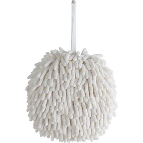 Piece (white + gray) Plush Kitchen Towel, Absorbent, Hanging, Quick-drying Towel, YMYNY (1/4)