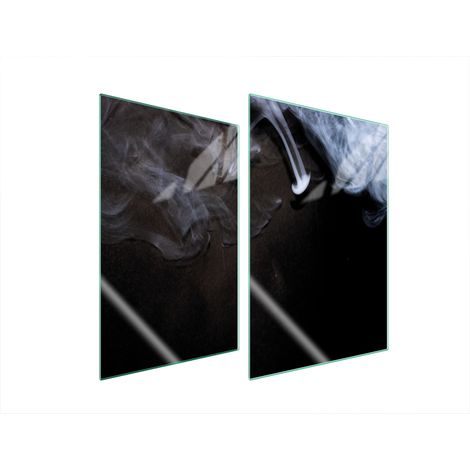 Plaque de protection en verre pour cuisine 2x35x52 FUMÉE (1/5)