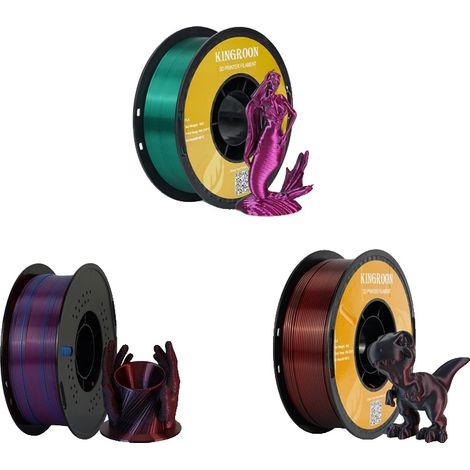 Filamento PLA effetto seta bicolore, diametro 1,75 mm, peso della confezione 3 kg. (1/2)