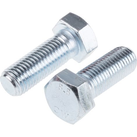Vis à tête hexagonale, Acier Galvanisé brillant, M20 x 55mm ( Prix pour Sachet de 10 ) (1/2)