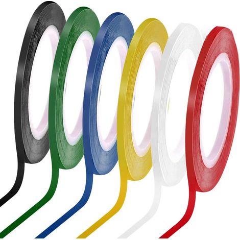 6 rouleaux de ruban adhésif pour tableau noir fin 3 mm (1/8 po), à (1/5)