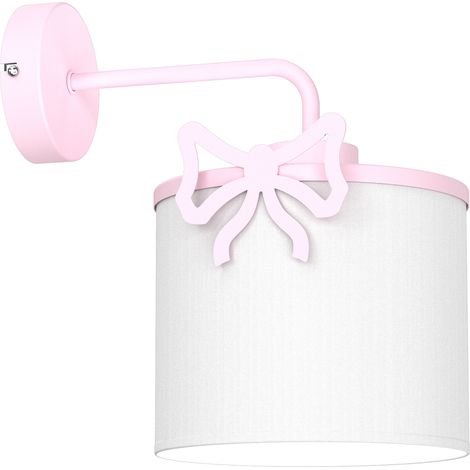 Applique murale Sweet blanc ruban rose E27 15W Luminex