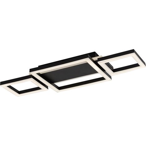 Plafoniera LED Donya Rabalux nera geometrica 24W 4000K (1/5)