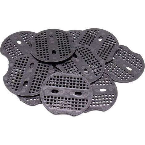 100 Rondelles en Plastique Noir 6,8 x 6 cm pour Clous de Jardin Piquets en U Toiles Anti-Mauvaises Herbes Filets et Tapis de Sol (1/5)