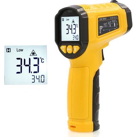 High-precision infrared temperature gun, infrared thermometer, portable industrial electronic thermometer (1/5)